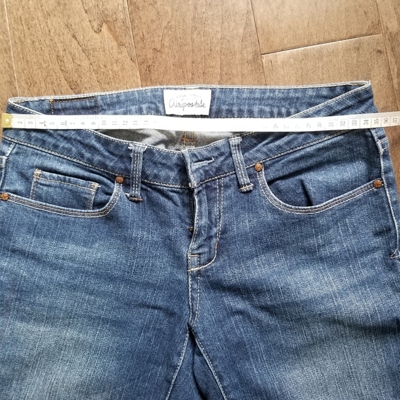 Aeropostale Ultra Skinny Medium Dark Wash Denim Jeans Low Rise Short - Picture 4 of 6
